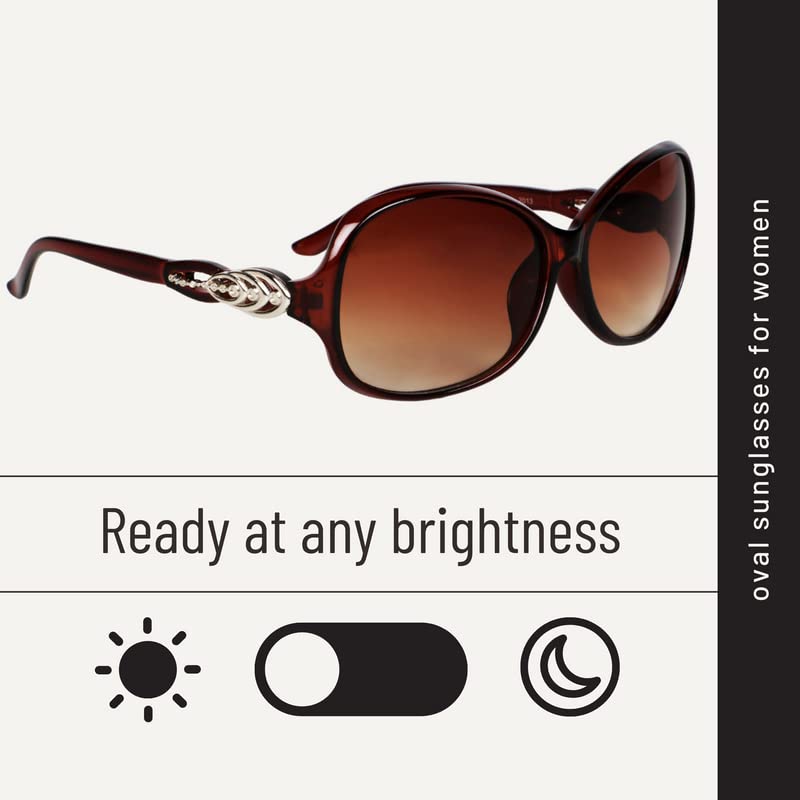 Image of Cat Eye Sunglasses for Girls and Women | 100% UV400 Protected Lightweight Eyewear | Stylish Polycarbonate Durable Frame, Medium