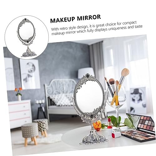 Miroir de table rétro Beaupretty métal miroir maquillage pivotant support