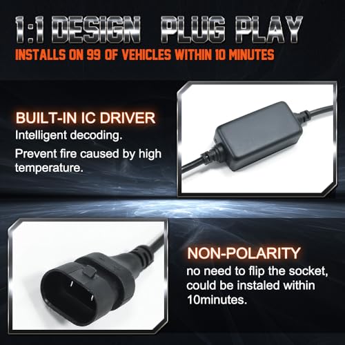 Bombillas LED para Chrysler 200 300, alta/baja, pack de 2 miniatura 7