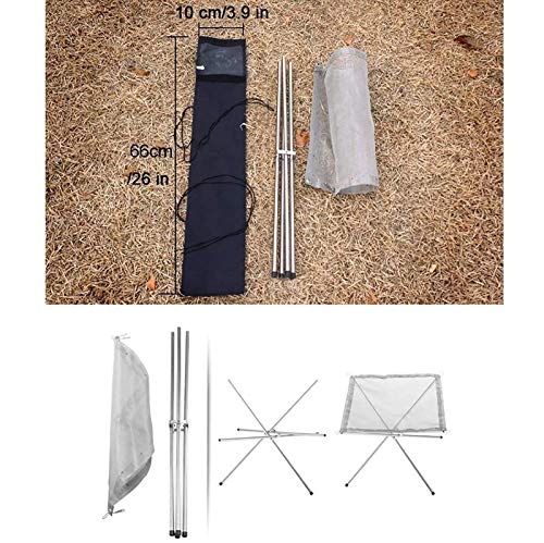 Portable Outdoor Camping Fire Pit Collapsing Steel Mesh Fireplace Folding Wood Burning Stove With Carry Bag- Inblossoms #TOP4
