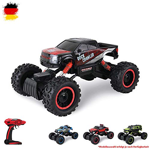 GizmoVine Ferngesteuerte Auto RC Car 1/16 Off-road Rock Crawler 2.4GHZ 4WD Auto Steigen 4-Modus-Lenkung Spritzwasserdicht (Grün)