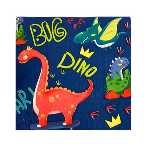 Image of Wanna Party Dinosaur Party Supplies - 20 PCS Dinosaur Theme Paper Napkins for Dino, T-Rex & Jurassic Park Parties
