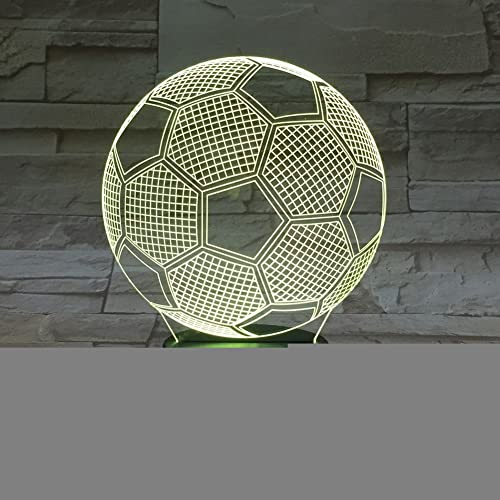 Lámpara de Mesa 3D Visual de Fútbol LED táctil con USB miniatura 4