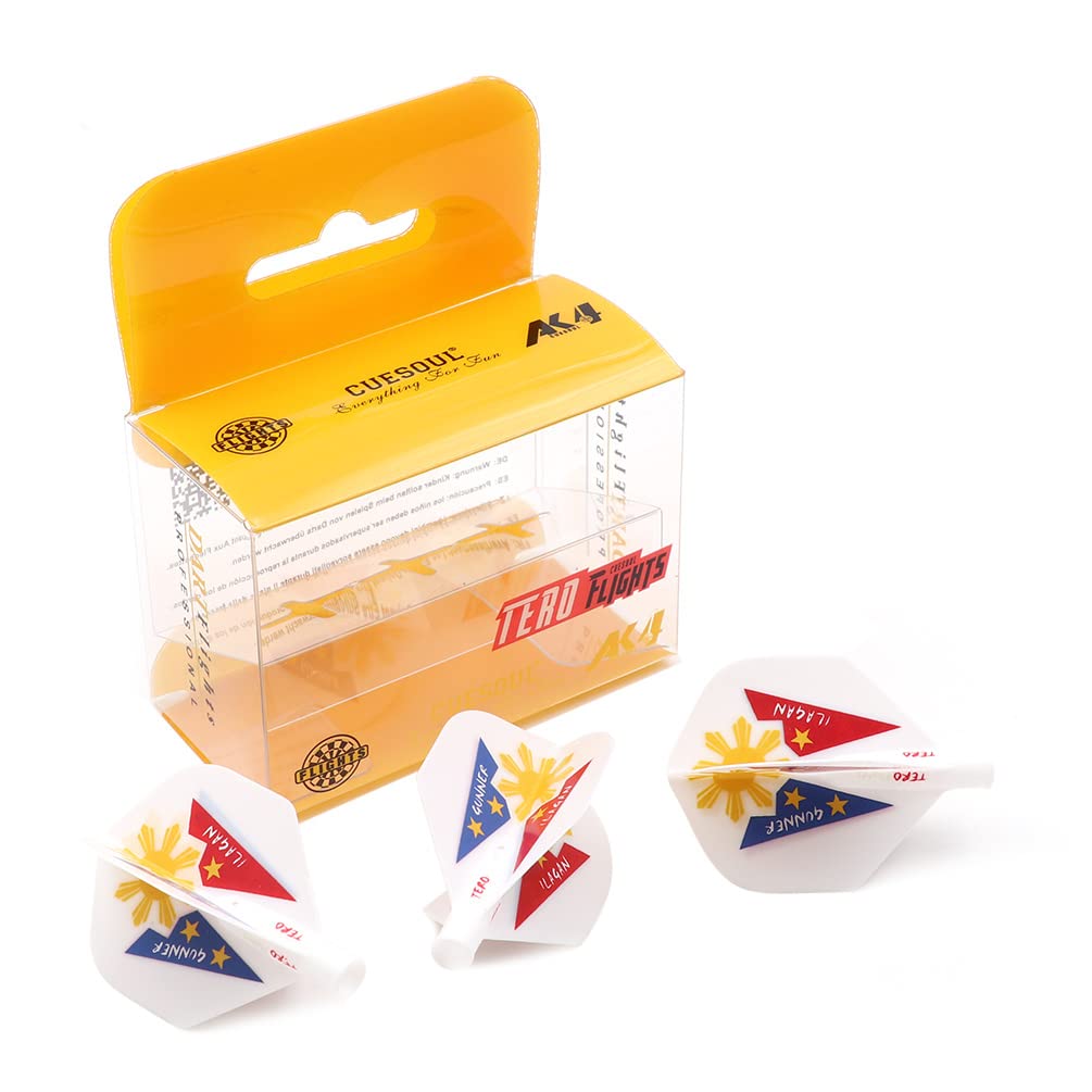 CUESOUL TERO AK4 Dart Flights standard Shape with attractive pattern, Set of 3 pcs — image 1