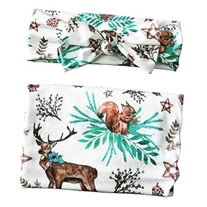 ORFOFE 1 Set/2 Stks Haarband Wrap Set Pasgeboren Hoofdband Pasgeboren Dekens Baby Haar Banden Baby Meisje Hoofd Wraps Pasgeboren Inbakeren Taggy Deken Voor Pasgeboren Inbakeren Wrap Baby