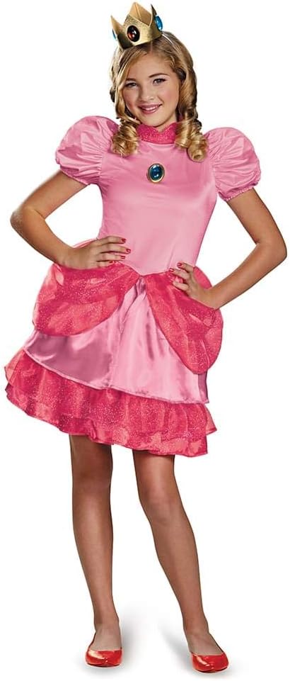 Disguise Nintendo Super Mario Brothers Princess Peach Tween Costume, Medium/7-8