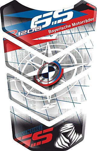 Protector adhesivo Tankpad Tankschutz de resina efecto 3D compatible con BMW R1200GS R 1200 R-1200-GS BMW-R1200GS GS Adventure ADV GS-Adv v8 Cover