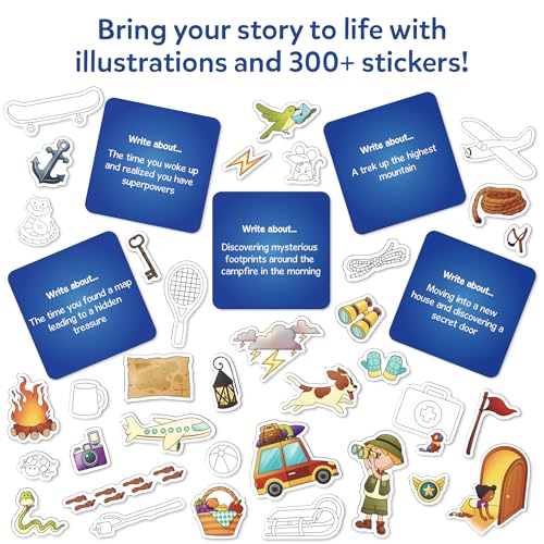 Image of Skillmatics Storybook Art Kit - Create Adventure Stories, DIY Craft & Writing Kit with 300+ Stickers, Scrapbooking & Journal Activity, Gifts for Kids Ages 5, 6, 7, 8, 9, 10 | Create Adventure Stories, Scrapbooking & Journal Activity, Screen-Free Fun, Gifts for Kids Ages 5-10