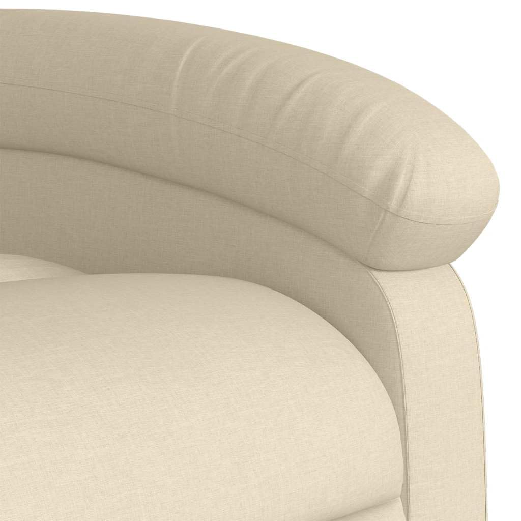 vidaXL Fauteuil de Massage inclinable crème Tissu