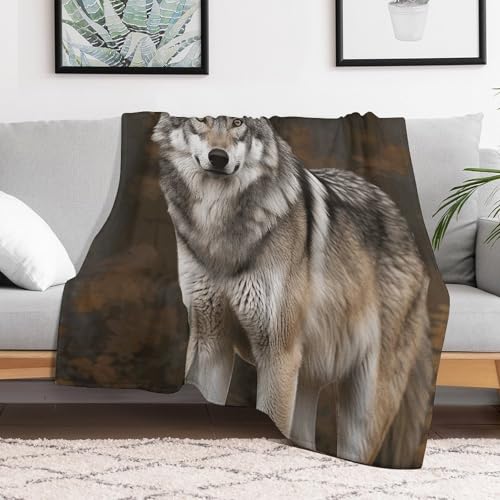 Couverture extra large en flanelle grise pour lit et canapé
