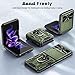 Caka for Samsung Galaxy Z Flip 3 Case with Kickstand, Camera Cover & Hinge Protection with Built-in 360 Rotate Ring Stand - Magnetic Protective Phone Case for Galaxy Z Flip 3 5G - Green