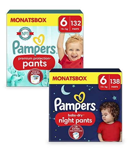 Pampers Night Windeln Pants Größe 6 (15kg+, 138 Stück) Baby-Dry und...