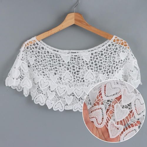 gofidin Women Vintage Crochet Knit Cape Lace Short Hollow out Shawls4