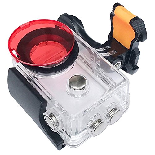 VVHOOY Waterproof Case Dive Housing Protective Underwater Dive Case Shell with 3 Pack Red Filter Compatible with AKASO EK7000/EKEN H9R/REMALI/FITFORT/DROGRACE WP350 Action Camera