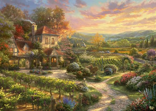 Schmidt Spiele Thomas Kinkade, En los viñedos, 2000 Piezas de Puzzle, Multicolor (59629)