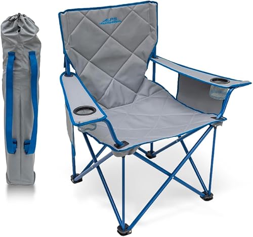 ALPS Mountaineering King Kong - Sillas de camping para adultos con portavasos de malla y bolsillos, construidas duraderas y fiables con marco de