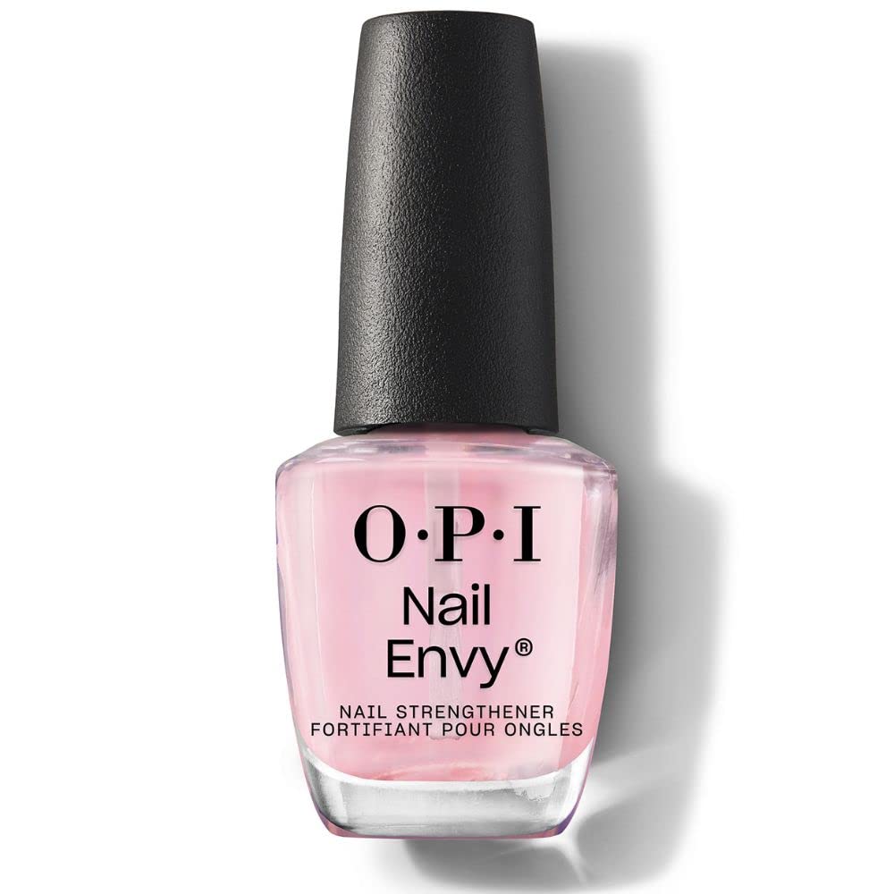 OPI Nail Envy Pink to Envy - Trattamento rinforzante, finish crème, colore rosa tenue per unghie deboli e sottili - Vegano (15ml)