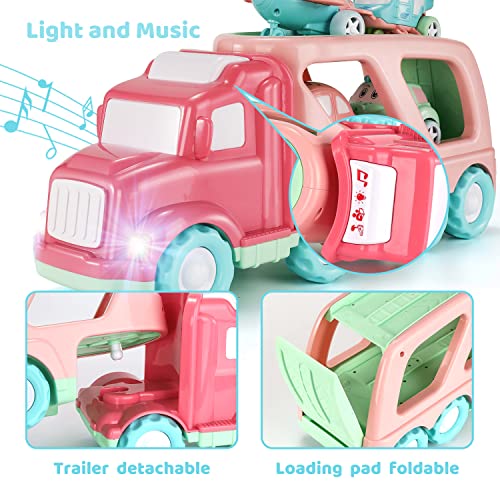image for TEMI Transport Car Carrier Truck Toddler Toys for 3 4 5 6 Years Old Bo