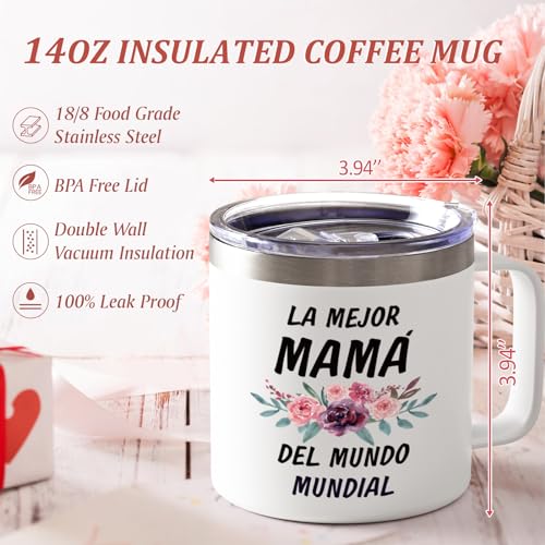 Lifecapido-Gifts-for-Mom-Regalos-Para-El-Dia-De-La-Madre-Insulated-Coffee-Mug-Mothers-Day-Gifts-for-Mexican-Mom-Mother-Mama-New-Mom-Ideal-Birthday-Christmas-Gifts-Idea-14OZ