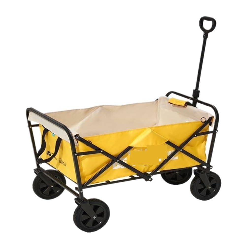 Genérico Carrito de Camping Plegable y práctico de Cuatro Ruedas, Carrito de Playa portátil para Acampar al Aire Libre y autocaravanas, Ligero y fácil de Transportar (G)