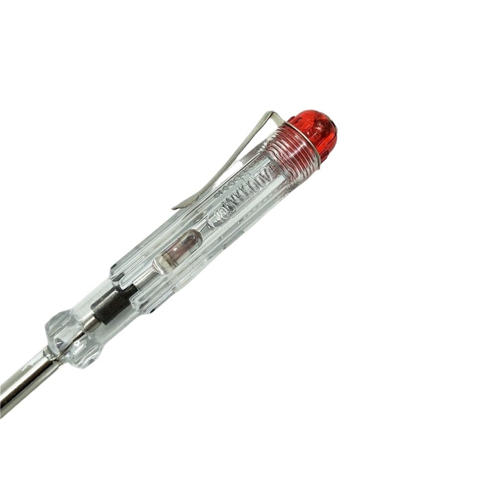 1 tournevis plat à poignée en plastique, testeur de tension CA 100-500 V, testeur d'électricité 3 x 140 mm