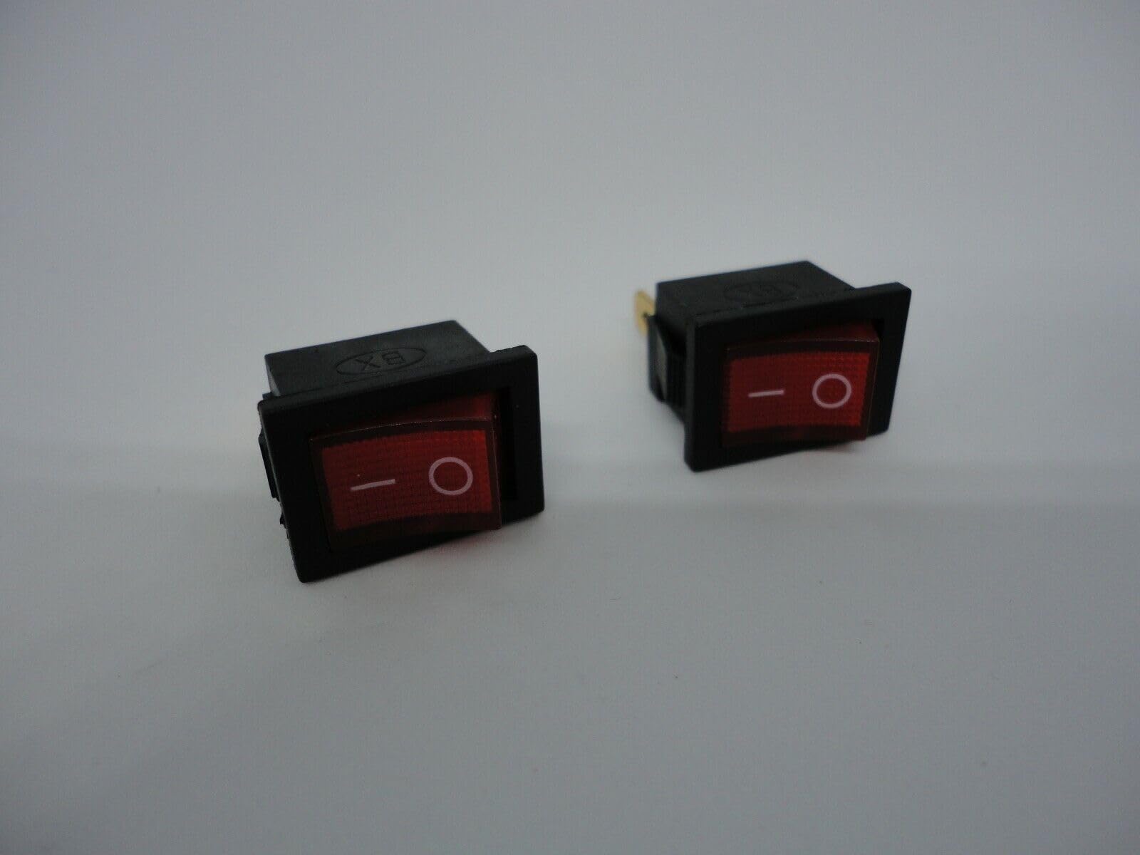 #US 2X Pack Set Red LED 1 3 Pin 6A 250V 10A 125V AC Rocket Button Switch Boat
