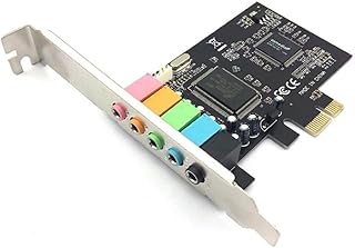 HaoYiShang PCI-e Sound Card, 5.1 Internal Sound Card for PC Windows 8 7 with Low Profile Bracket, 3D Stereo PCI-e Audio Card, CMI8738 Chip 32/64 Bit Sound Card PCI Express Adapter