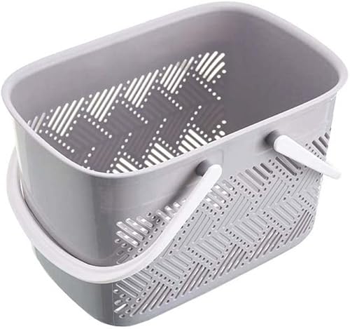 Miniatura 7 de kamuavni Organizador de ducha para debajo del fregadero, cestas de almacenamiento de plástico con asas, cesta organizadora de estante de ducha para