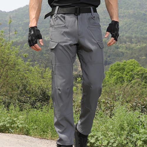 Green Tactical Pants for Men Casual Lightweight Cargos Sweatpants with Pockets Slim Fit Hiking Outdoor Trousers3