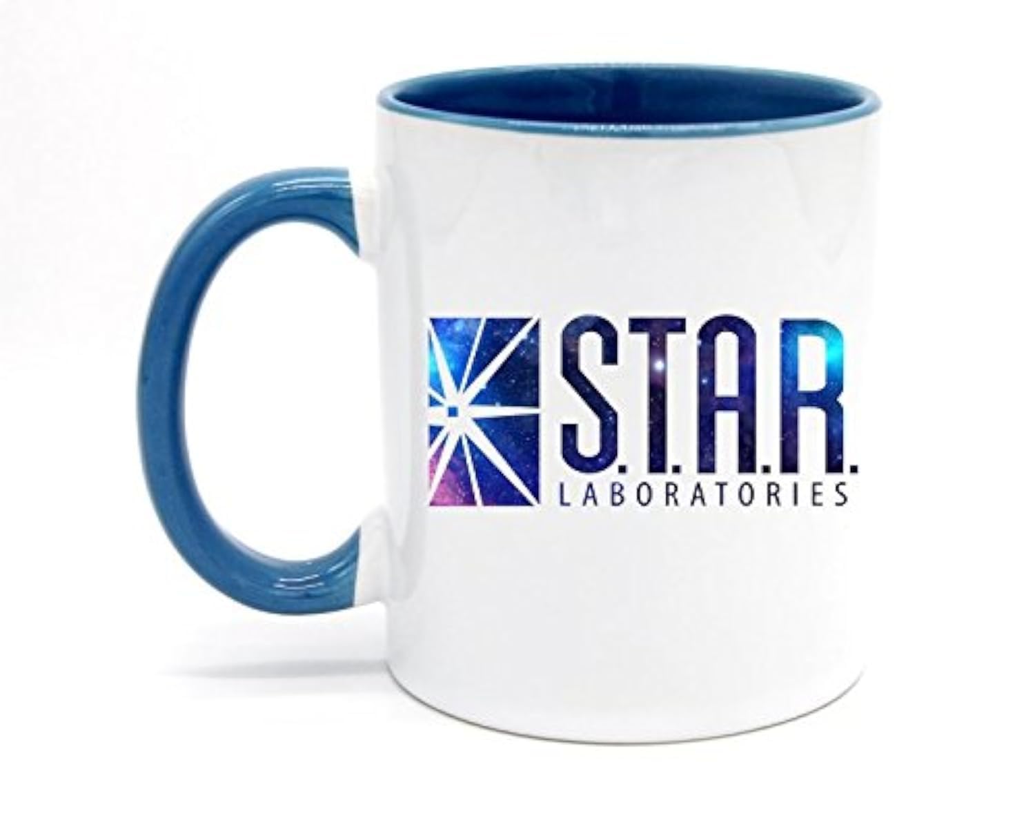 WECE 11 Ounce STAR LABS Coffee Mug or Tea Cup White+Blue