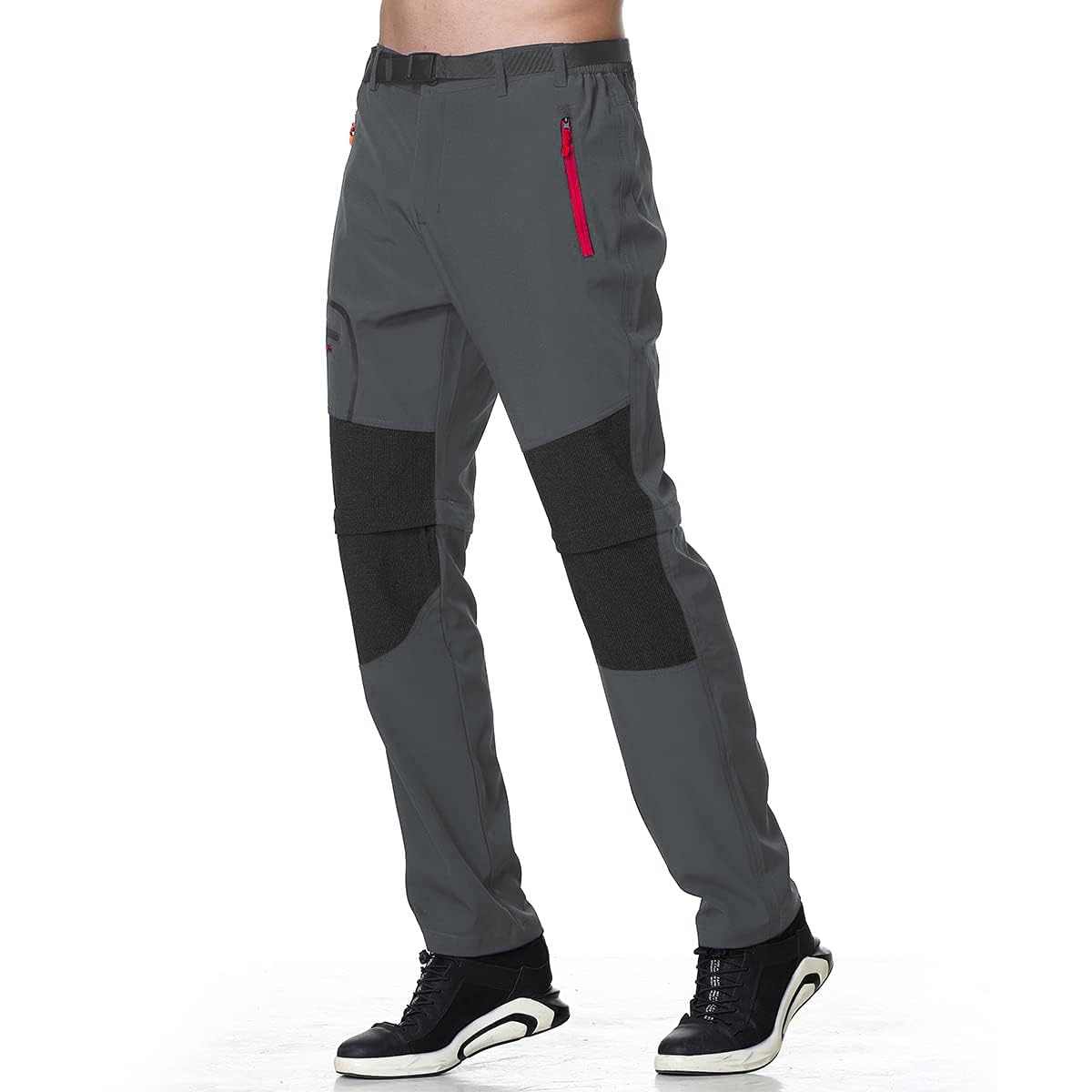 SANMIO Pantaloni Trekking Uomo Esterno Asciugatura Veloce Funzionali Leggeri Traspiranti Convertibile Pantaloncini Softshell Pantaloni da Arrampicata Casual