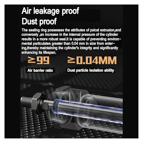 Vérin à coussin d'air double action CDM2E32-250 en acier inoxydable