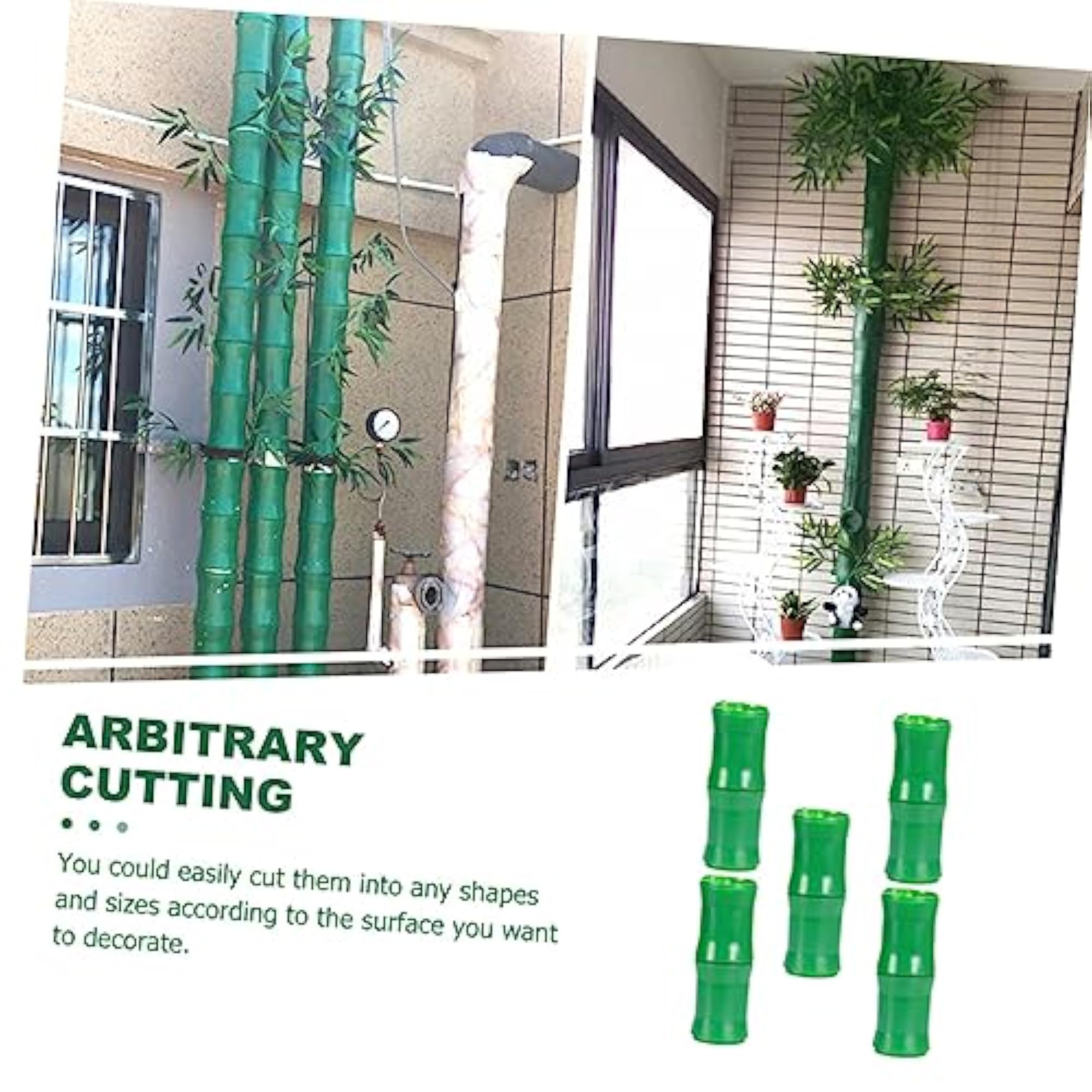 DIY Drain Pipe Cover Bamboo Pipe Decor, Set of 5
