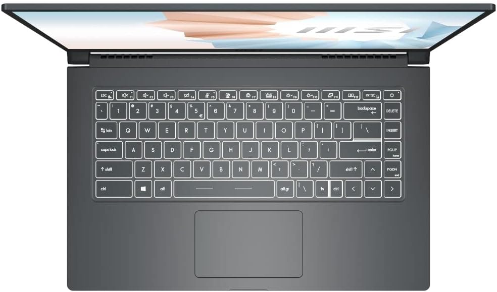 MSI Modern 15A Laptop Keyboard and Touchpad