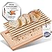 Produktbild FEINHOLZ Brotschneidebrett mit Krümelrost aus Holz  40cm x 25cm  Buchenholz geölt  Schneidebrett für Brot, Baguette und Brötchen  Made in Europe