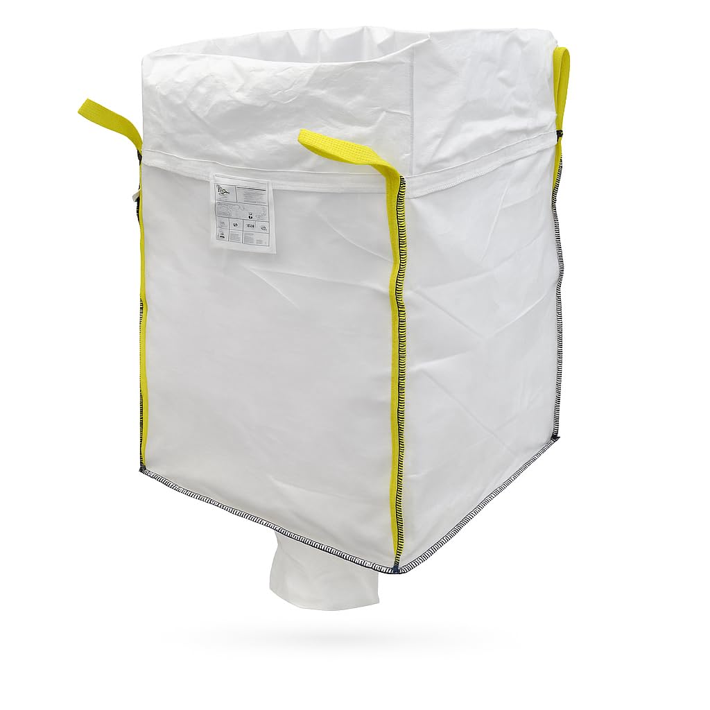 Big Bag mit Füllschürze, 90x90x110 cm, 1500 kg Tragfähigkeit, 1 m³ Volumen (1x BigBag mit Füllschürze und Auslaufstutzen)