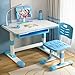 StarAndDaisy Kids Functional Desk Chair Set 3-12years Boys Girls/Kids Study Table with Height Adjustable/Study Table with Bookholder