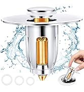 Bath Plug, Sink Plug Replacement Stainless Steel Pop Up Universal Sink Drain Stoppers Bathtub Sto...