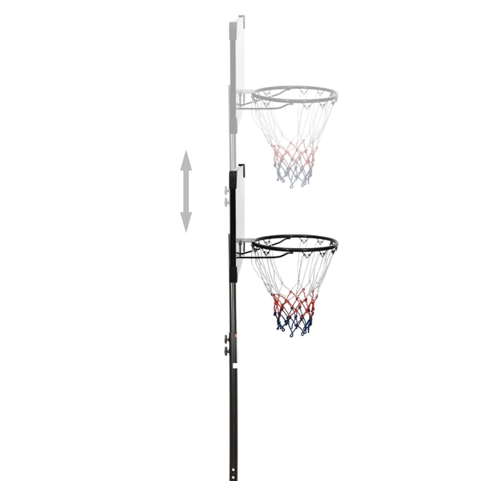 Canasta de Baloncesto, Chusui Canastas De Vainas, Aro Baloncesto, Canasta Exterior, Canasta Pared, policarbonato Transparente 216-250 cm