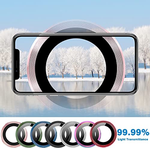 Hsefo For Iphone 13 Mini/Iphone 13 Camera Lens Protector, Anti-Scratch 9H Tempered Glass Metal Camera Screen Protector Shockproof Cover Film Ring -2 Pcs Colorful #TOP5