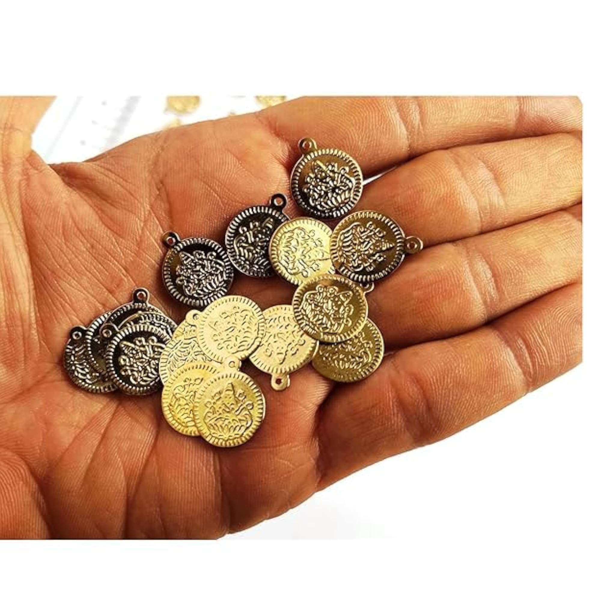 NIRVIFY Lakshmi Coin Charms for DIY Decor and Craft