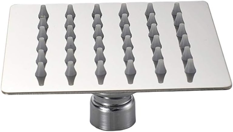4 Inch Square Stainless Steel Ultra-Thin Rainfall Shower Head High Pressure Ceiling Mounted Top Spray for Bathroom
