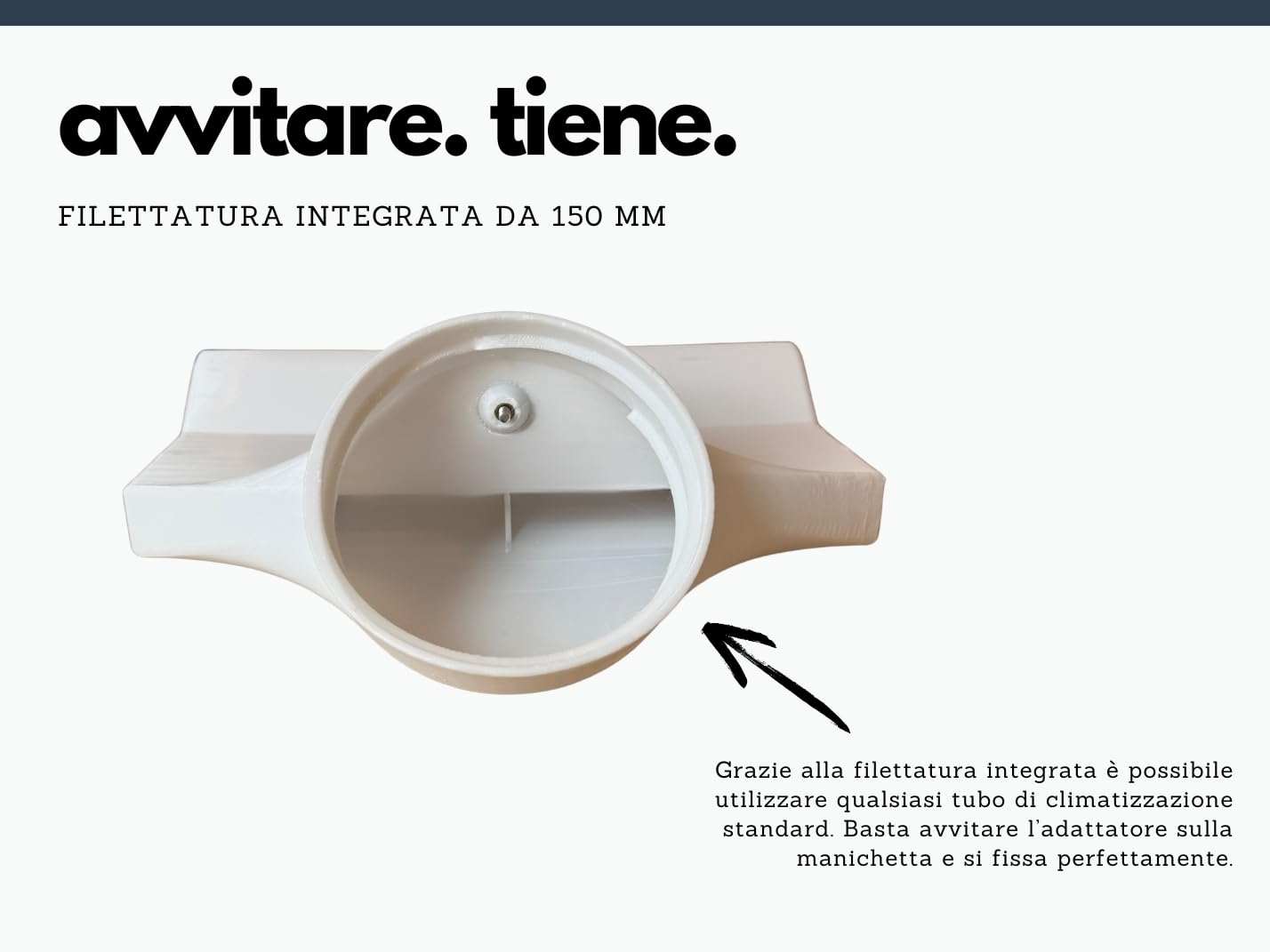 Adattatore Finestra 35cm Condizionatore Portatile – Compatibile con Pinguino, De'Longhi, Olimpia – Tubo 150mm – Per Lucernari e Vasistas – Universale