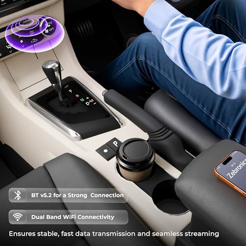 Image of Zebronics 2-in-1 Wireless CarPlay Adapter, Converts Wired Android Auto & CarPlay to Wireless, USB-A & Type-C Converter, BT v5.2, Dual Band Wi-Fi, Fast Boot, Plug & Play (Drivecast 02)