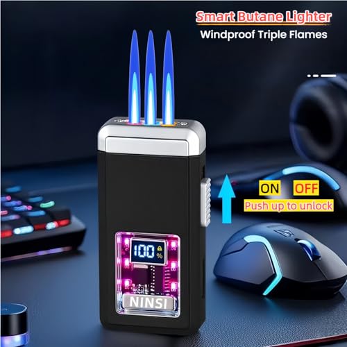 Encendedor Smart Butano Recargable Triple Llama Plateado miniatura 2
