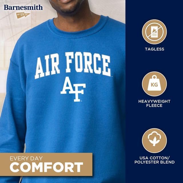 Barnesmith Spirit Logo, Adult Unisex, Crewneck Sweatshirt for College - Image 3