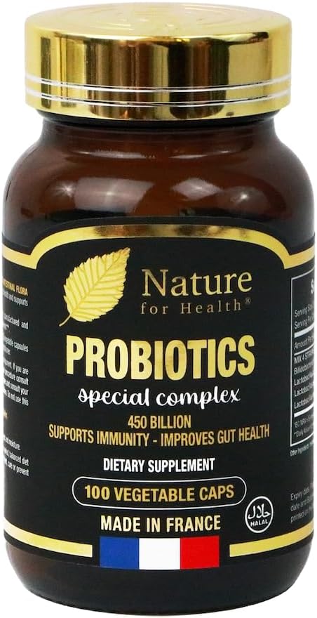 Probiotics Special Complex - Dietary Supplement Supporting Gut Health & Immunity - 4 Strains & 450 Billion - Sugar & Gluten-Free - Made in France - 100 Vegetable Caps.