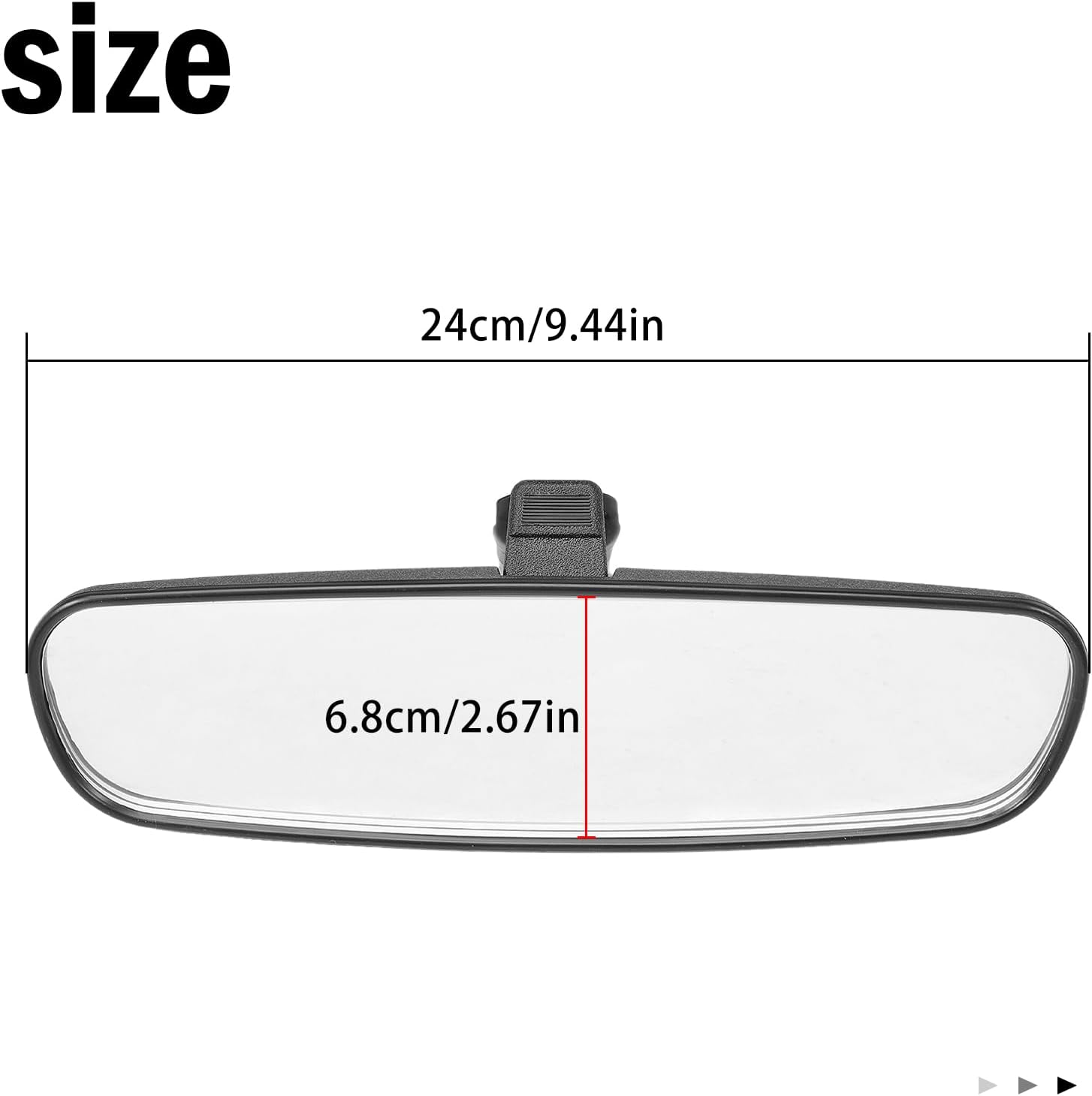Inside Rear View Mirror Fits for Civic 2016-2021, HR-V 2016-2024, CR-V 2017-2024, Accord 2016-2022 Black Replacement 76400-TF00-A01001