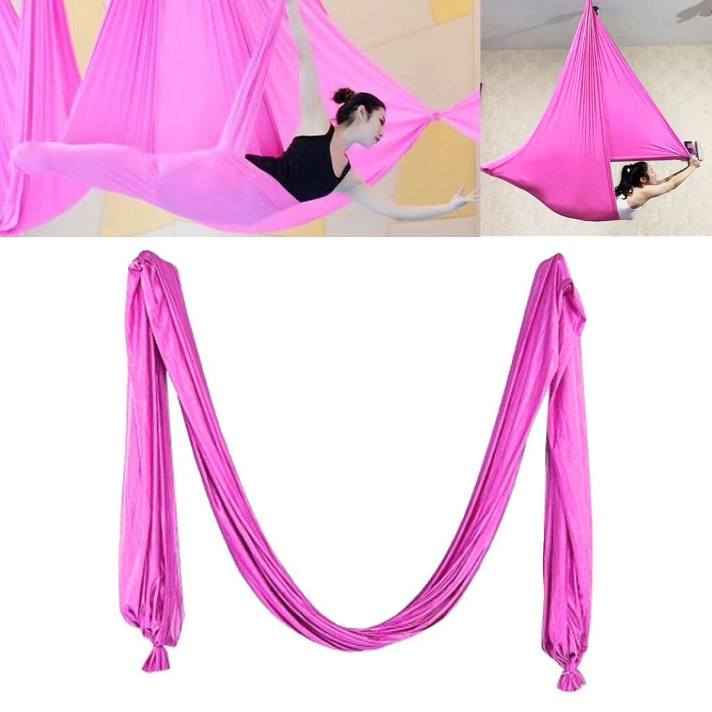 Pilates Yoga Volante Altalena Yoga Aerial Yoga Amaca Tessuto di Seta Rosa Rosso