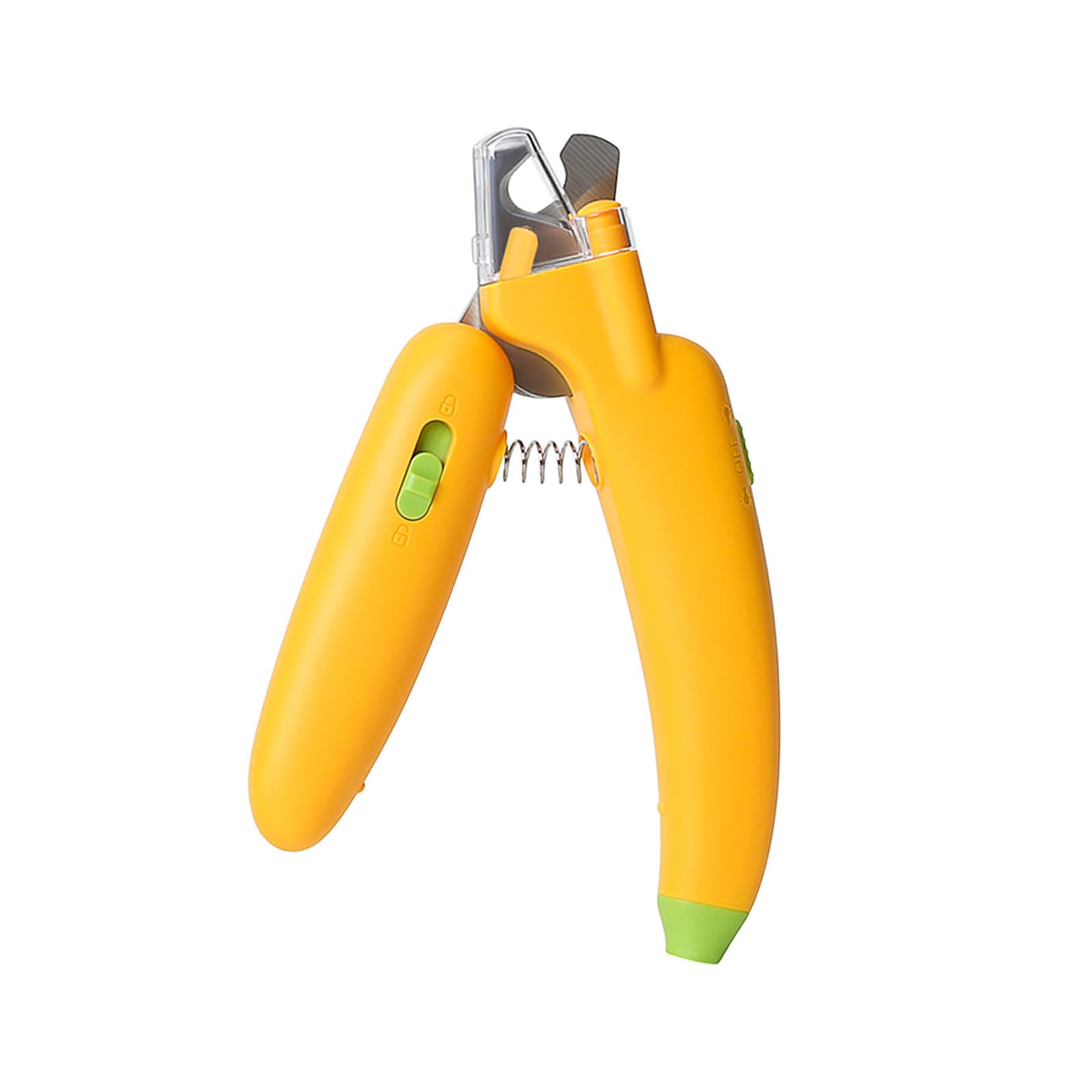 KUSIDI LED Pet Nail Clippers,Upgrade Cat Nail Clipper with Light,Cat Claw Trimmer Nail Clippers for Dogs,Safety Guard, Avoid Over-Cutting (Yellow)